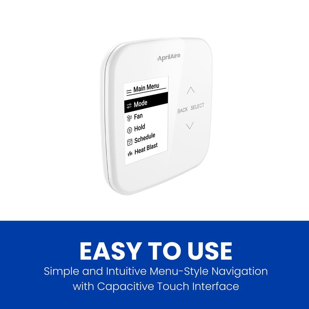 White Digital Programmable Universal Thermostat with LCD Display