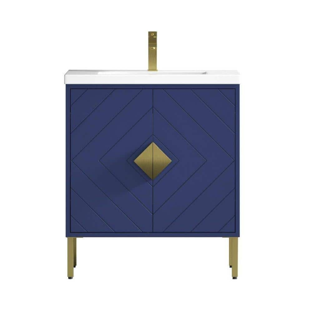 Tennant Brand 30"   Modern Style Navy Blue Eileen Bathroom Sink Vanity