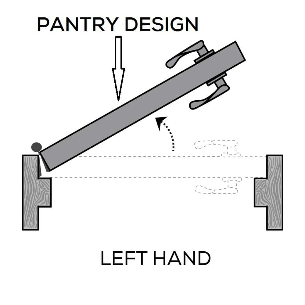 30 in. x 80 in. Left Hand Unfinished Pine Full-Lite Frost Pantry Design Single Prehung Interior Door