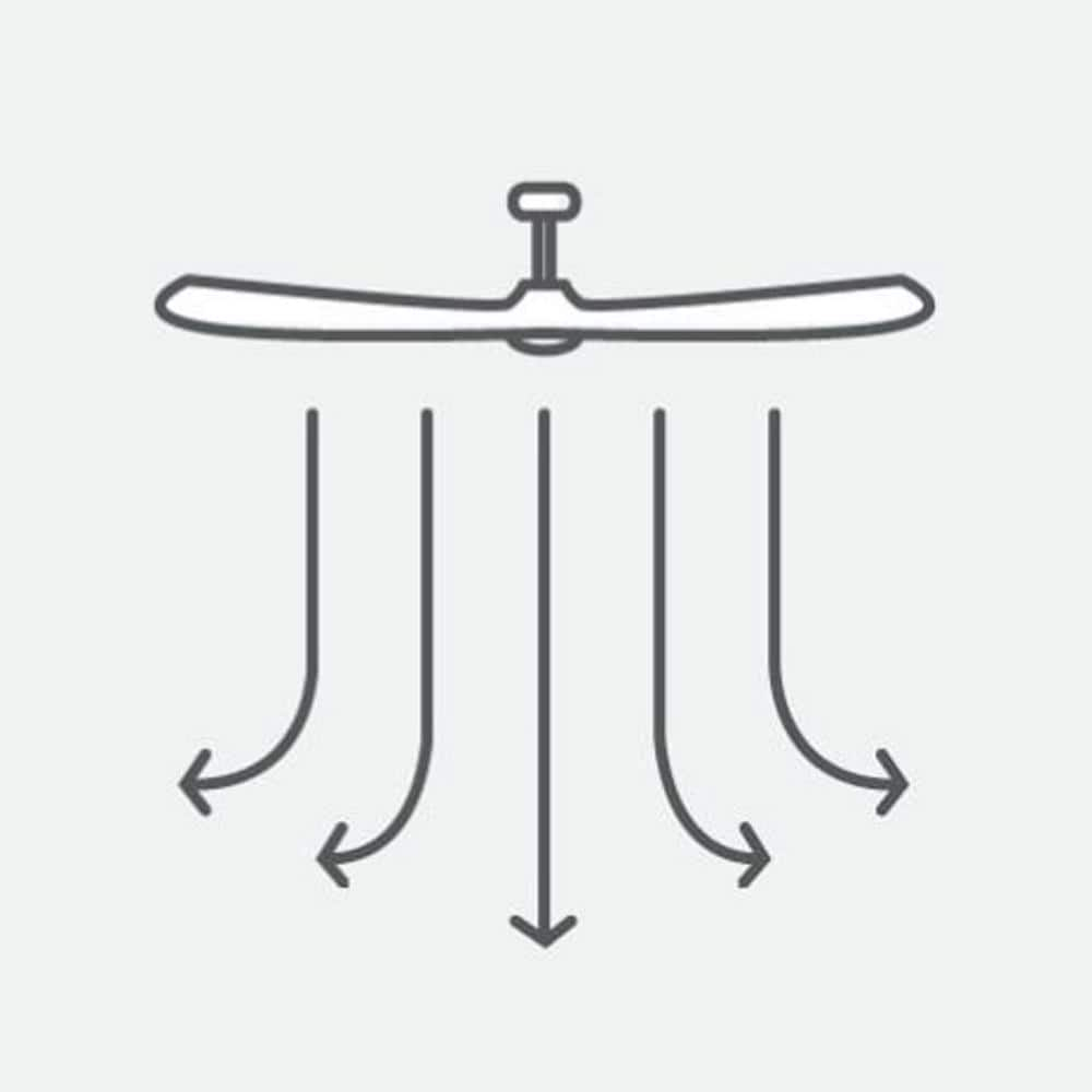 Midnight Black Smart LED Ceiling Fan with Frosted Acrylic Lens