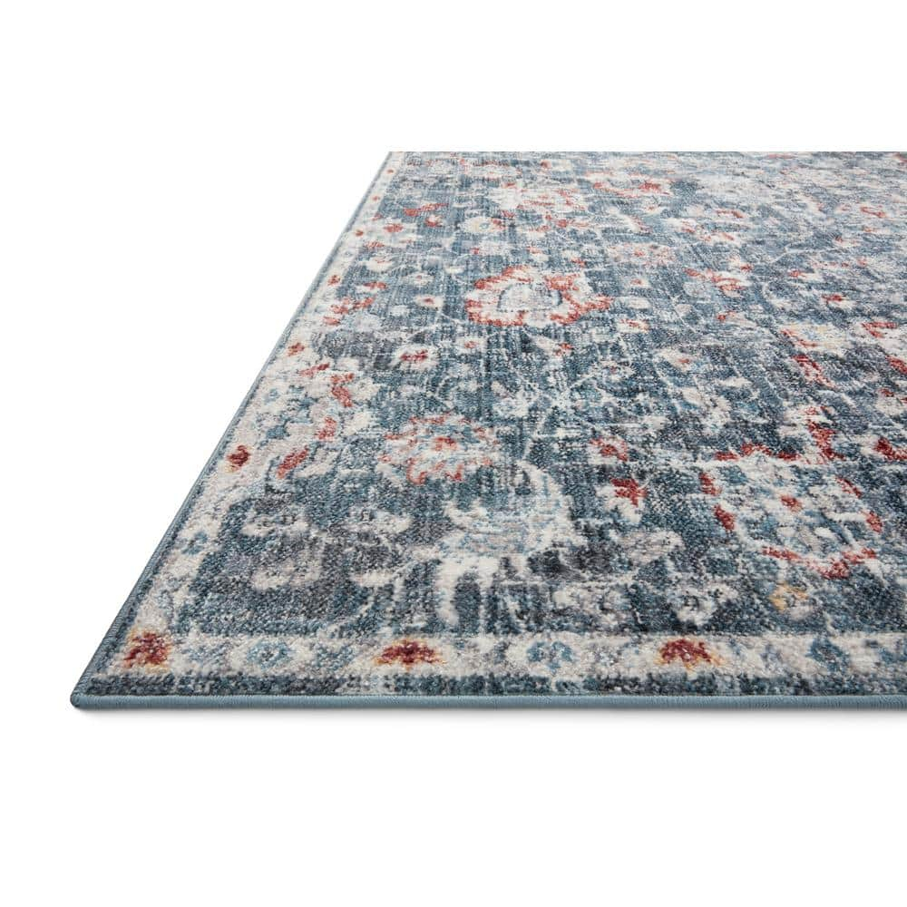 Loloi II Cassandra Collection CSN-04 Blue / Rust Oriental Area Rug 6'-7" x 9'-3"