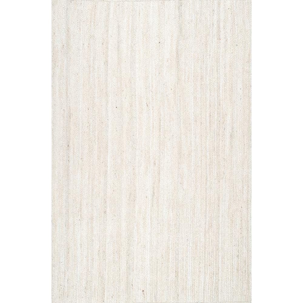 nuLOOM Rigo Hand Woven Farmhouse Jute Area Rug, 2' 3" x 4', Off-white