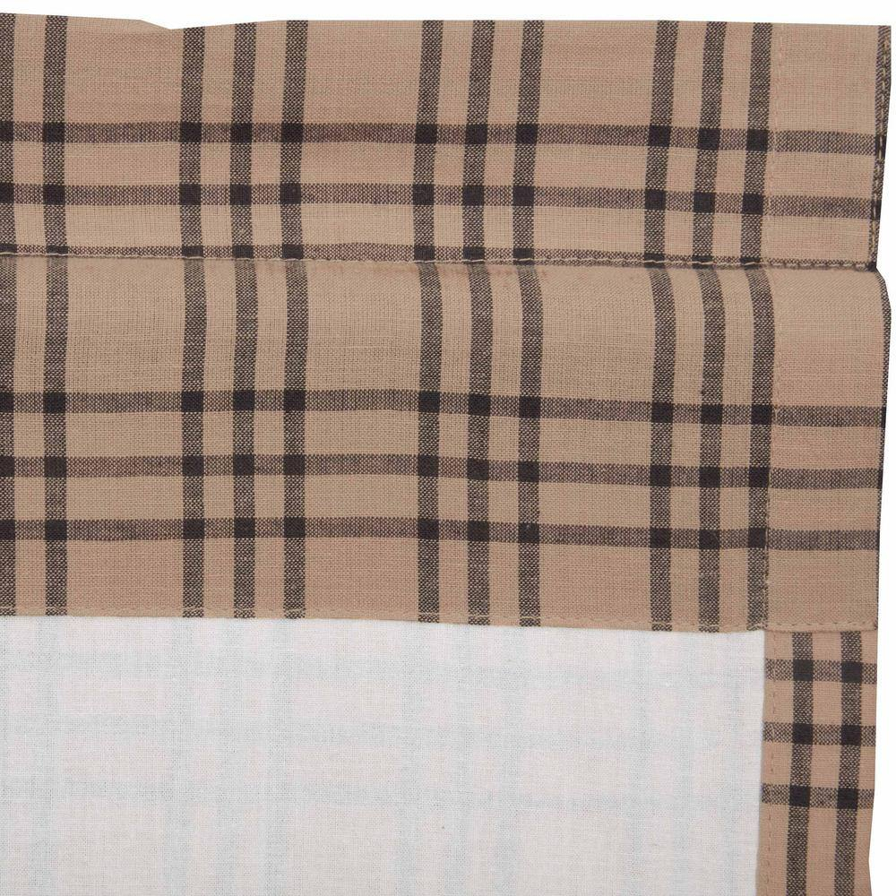 Sawyer Mill Charcoal Plaid Cotton Rod Pocket Valance, 16x60 Inches