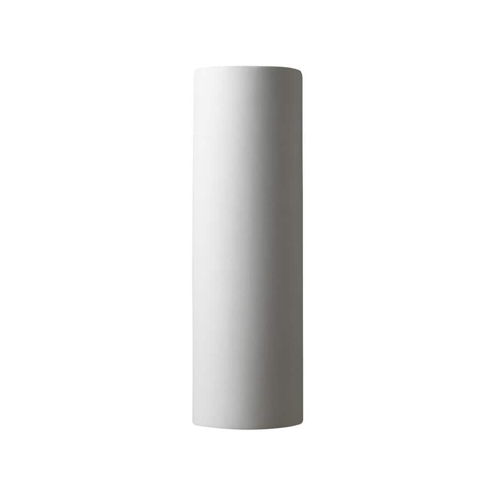 Elegant White Ceramic 17" Dimmable Wall Sconce