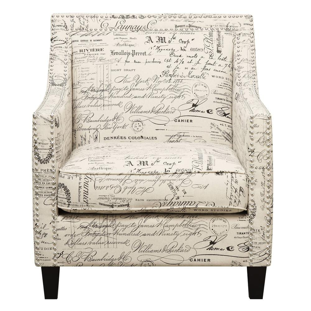 Picket House Emery Chair Heirloom French Script