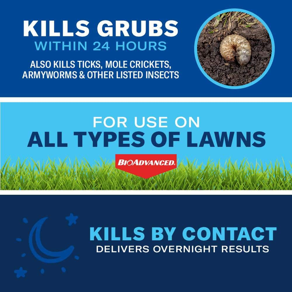 BioAdvanced 24 Hour Grub Killer Plus, Granules, 20 lb, 10,000 Sq Ft