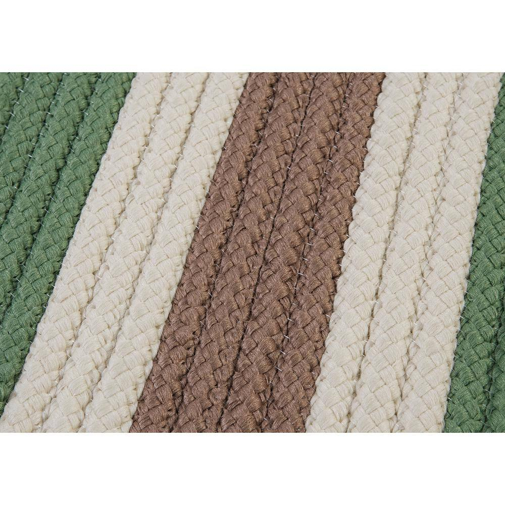 Moss Stone Braided 3' x 5' Synthetic Stripe Rug