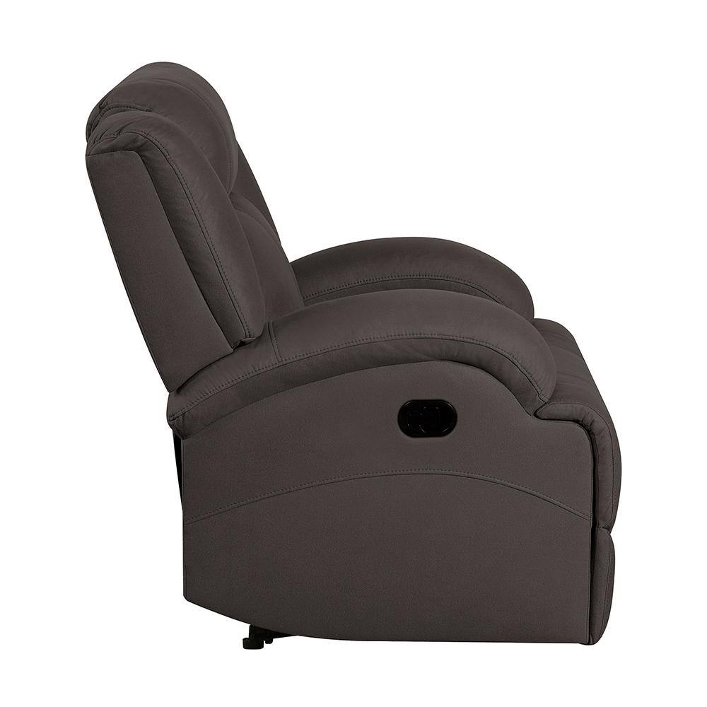 Lexicon Camryn Traditional Wood and Microfiber Reclining Chair in Chocolate