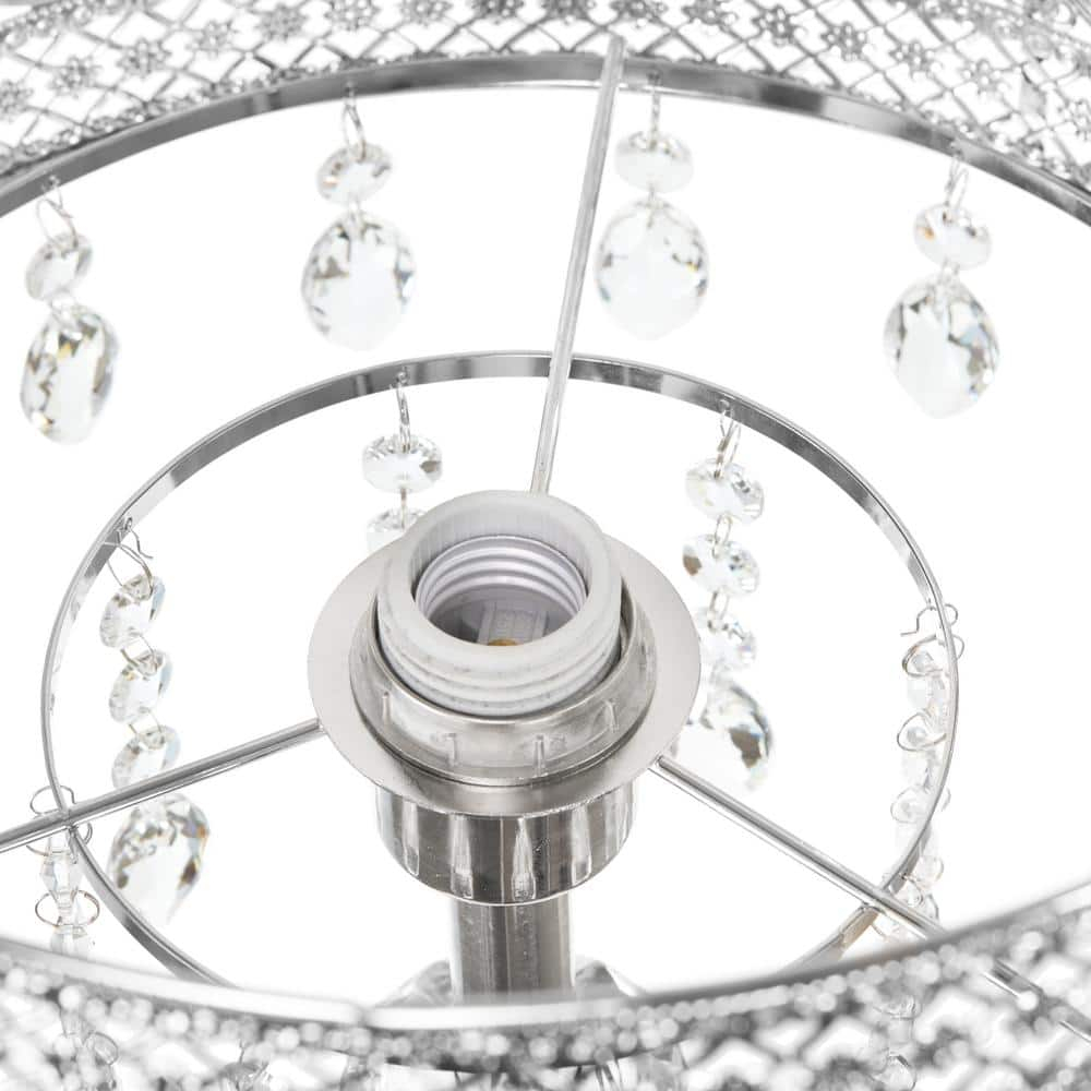River of Goods Monroe Crystal and Polished Nickel 60.5" Floor Lamp