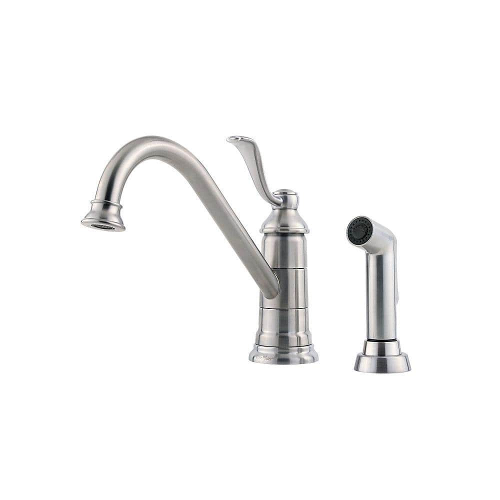 Portland Single Handle Kitchen Faucet with Side Spray