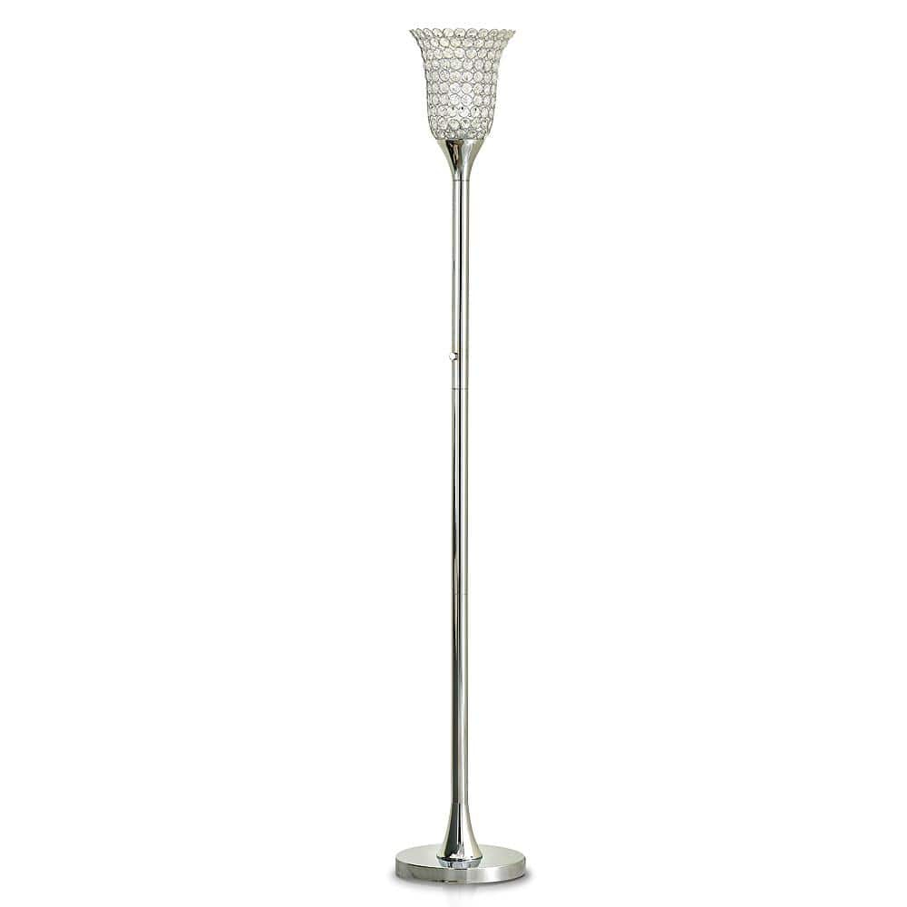 Silver Orchid  Pica 72-inch Dimmable Floor Lamp - 72"H Polished Chrome Chrome Polished