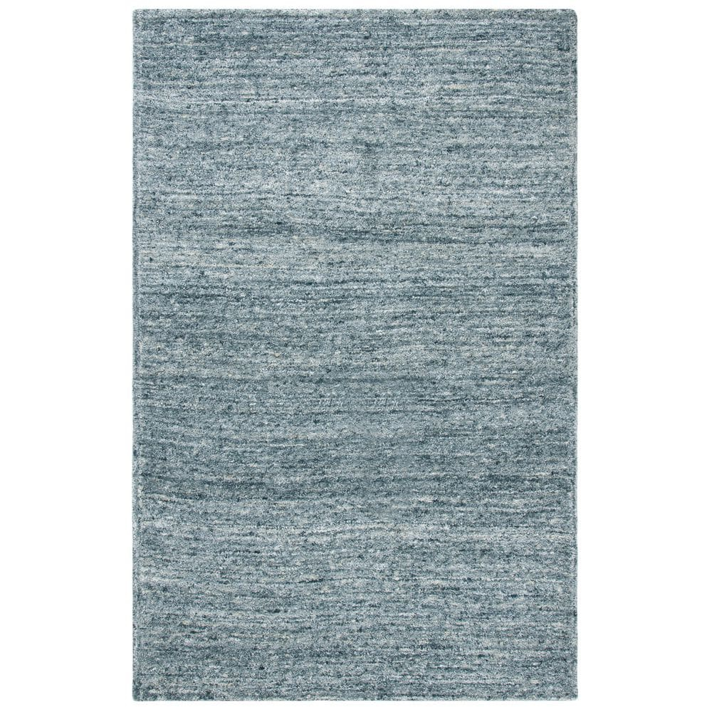 SAFAVIEH Himalaya Flanagan Solid Area Rug, Blue/Gold, 6' x 9'