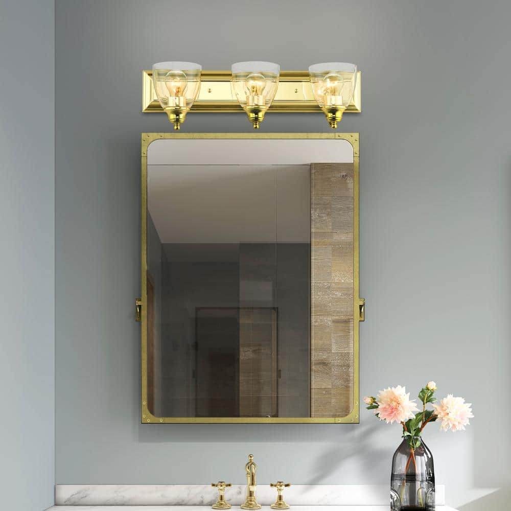 Livex Lighting Birmingham 3 - Light Vanity in  Polished Brass