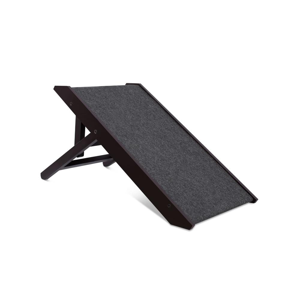 BirdRock Brands Internet's Best Espresso Wood/ Carpet Adjustable Folding Pet Ramp