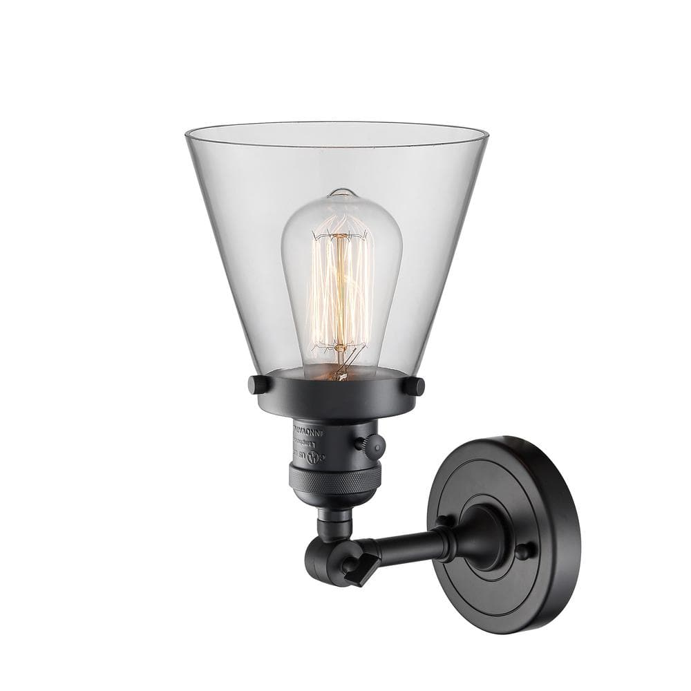 Black Dimmable Direct Wired Electric Sconce