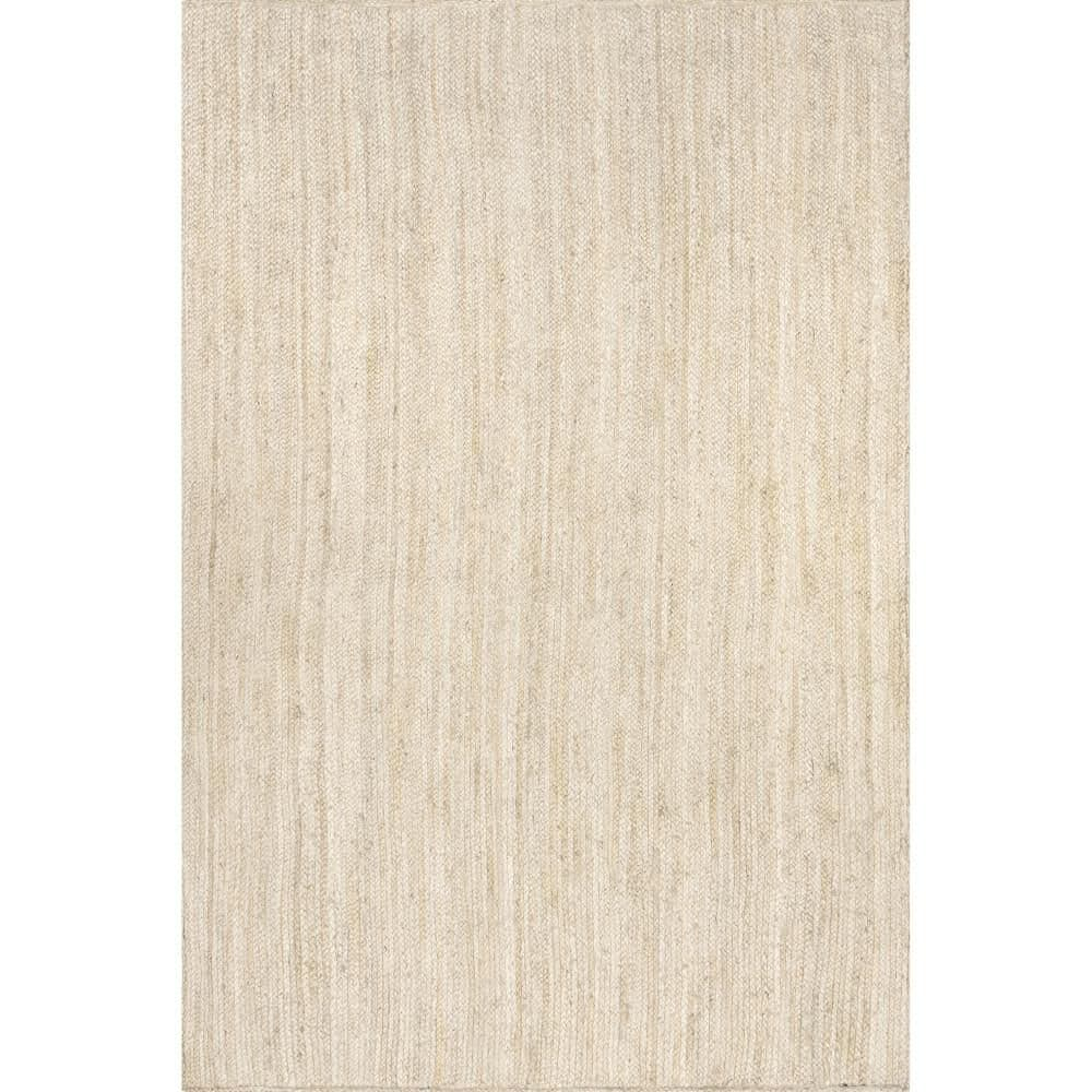nuLOOM Rigo Hand Woven Farmhouse Jute Area Rug, 2' 3" x 4', Off-white