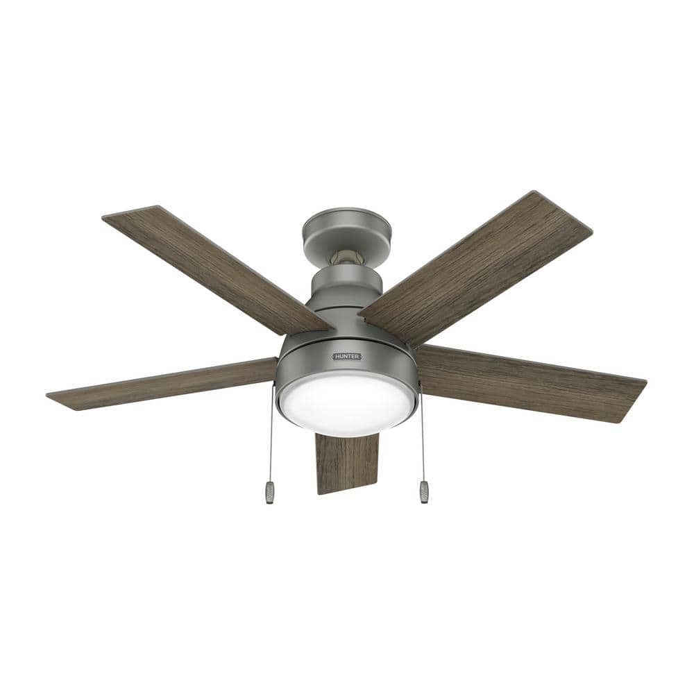 44" Elliston 5 - Blade Standard Ceiling Fan with Pull Chain and Light Kit Included
