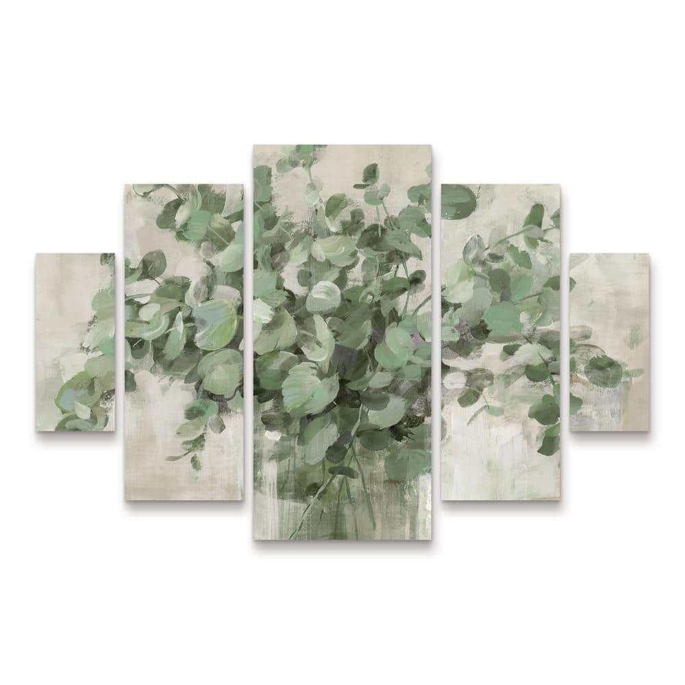 Trademark Fine Art Danhui Nai Scented Eucalyptus Neutral 5 Piece Panel Set Art