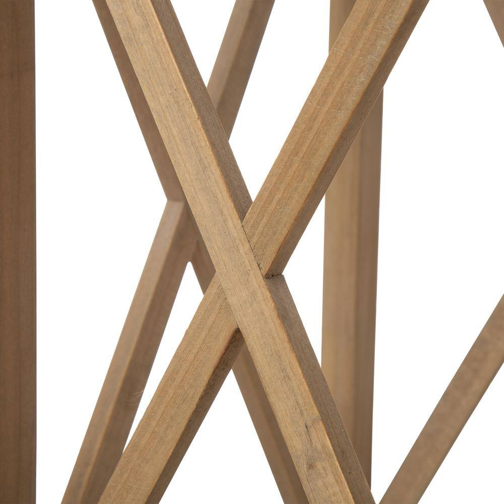 Set of 2-Mondern Brown Farmhouse Wooden Lantern