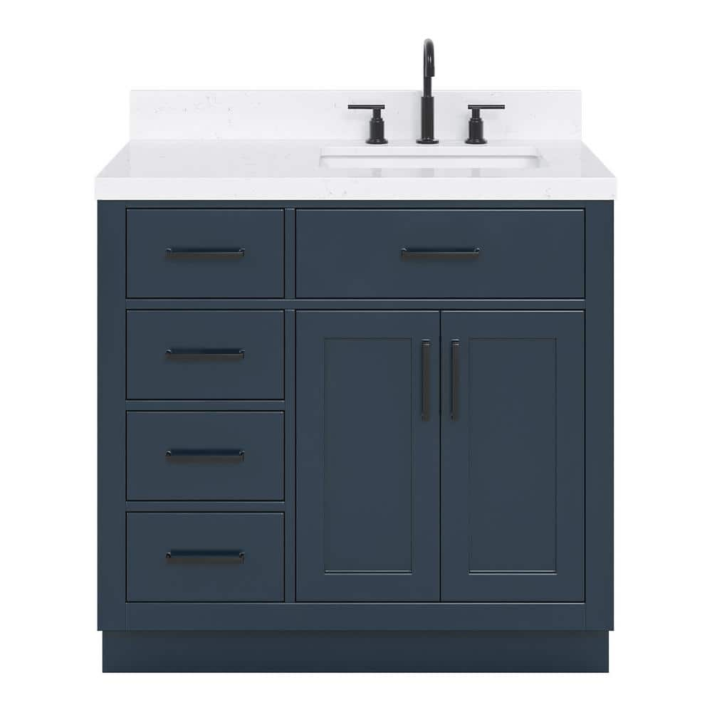 Ariel T036srcqrvo Hepburn 36" Free Standing Single Basin Vanity Set - Blue