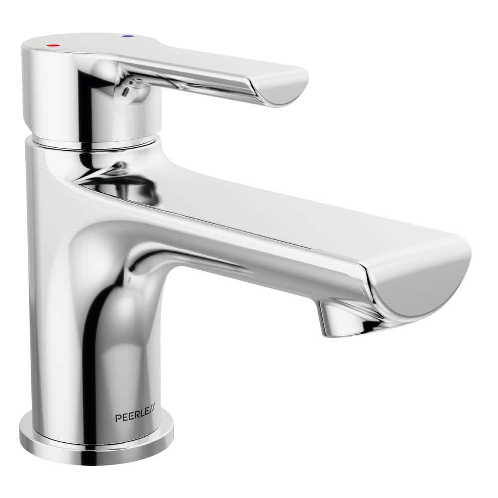 Peerless Flute Single Hole Bathroom Faucet, Single Handle Bathroom Faucet Chrome, Bathroom Sink Faucet, 0.5 GPM Flow Rate, Metal Drain Assembly, Chrome P1512LF-M-0.5