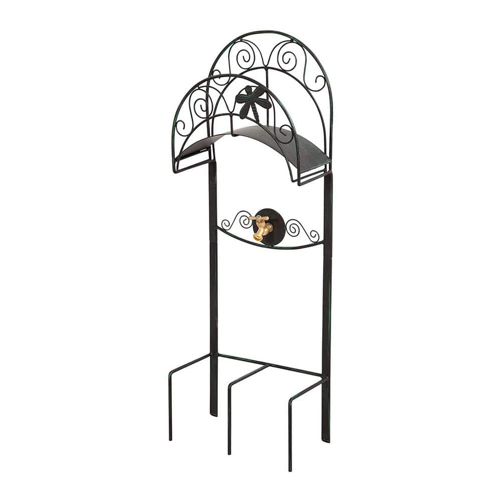 Liberty Garden 642-KD Outdoor Dragonfly Decorative Hose Holder Stand, Black