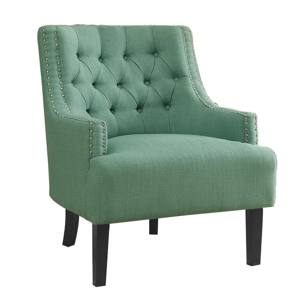 Lexicon Charisma Upholstered Accent Chair in Teal