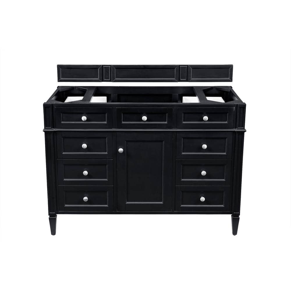 Black Onyx 48" Plywood Single Bathroom Vanity Base with Backsplash