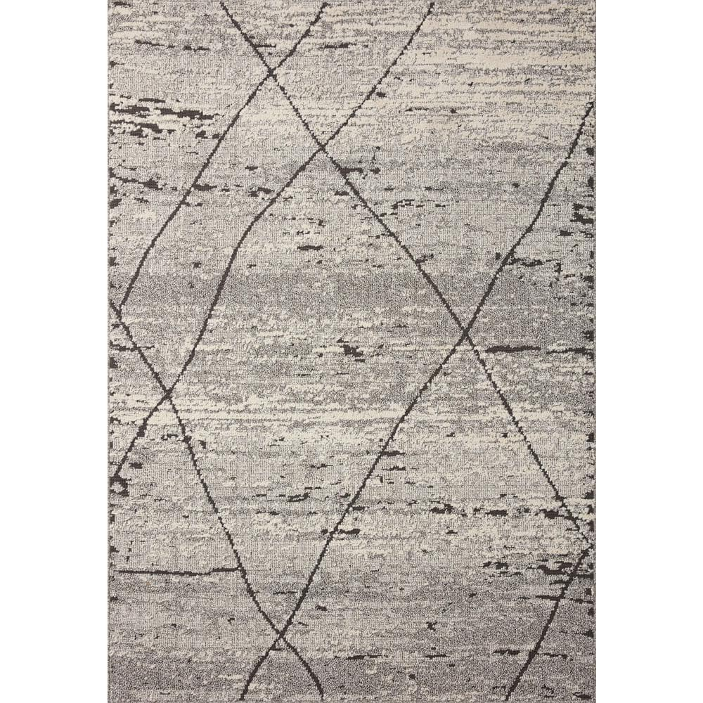 Loloi II Fabian Grey / Charcoal 18" x 18" Sample Area Rug