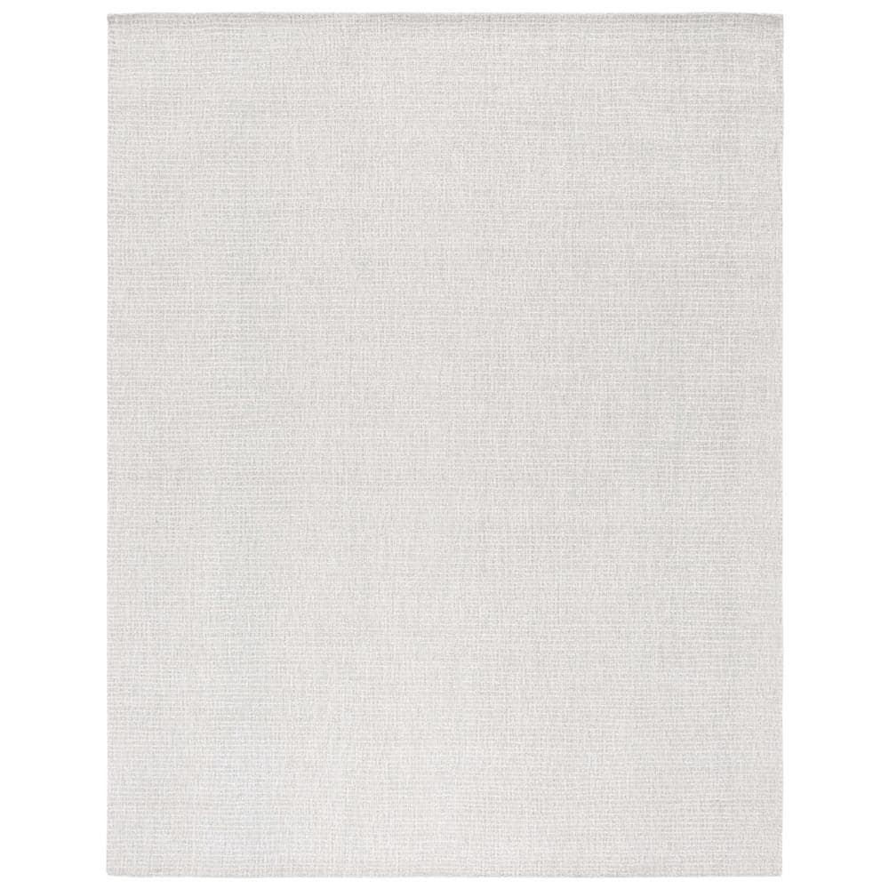 SAFAVIEH Abstract Delia Geometric Wool Area Rug, Light Grey/Ivory, 11' x 15'