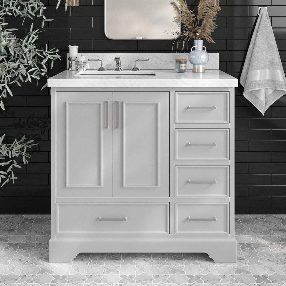 Ariel M037slcwrvo Stafford 37" Free Standing Single Basin Vanity Set - Grey