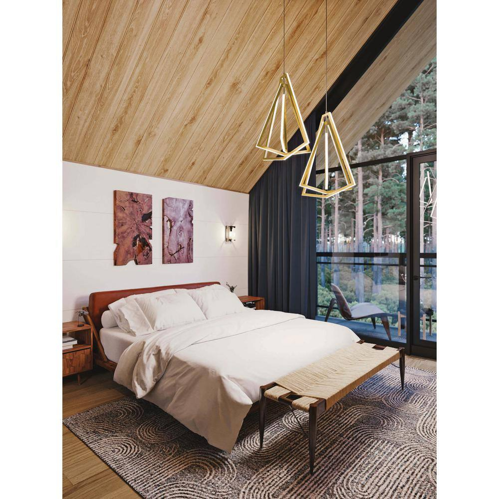 Afx Gnap27l30d1 Gianna 24" Wide Led Pendant - Gold