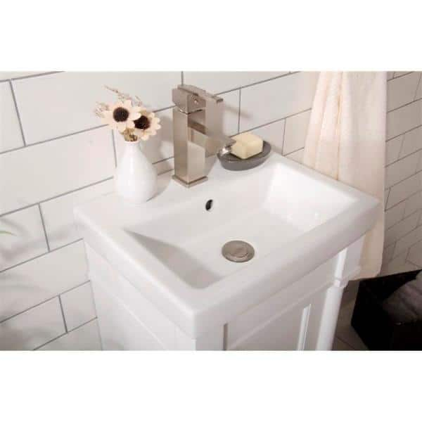 Furniture Indoor Home Decorative Bathroom, Kitchen 18" White Sink Vanity