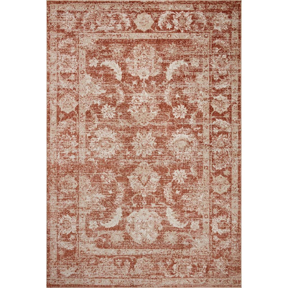 Loloi II Odette Rust / Ivory 2'-3" x 3'-10" Accent Rug