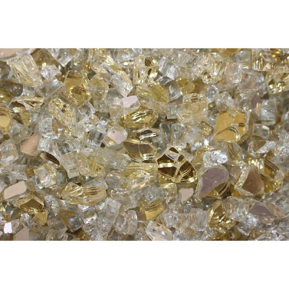 AZ Patio Heaters Reflective Fire Glass in Gold