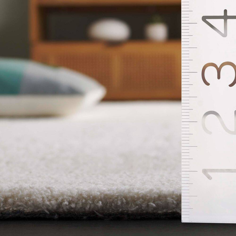 Audrey 4 ft. x 6 ft. Ivory Solid Abstract Area Rug