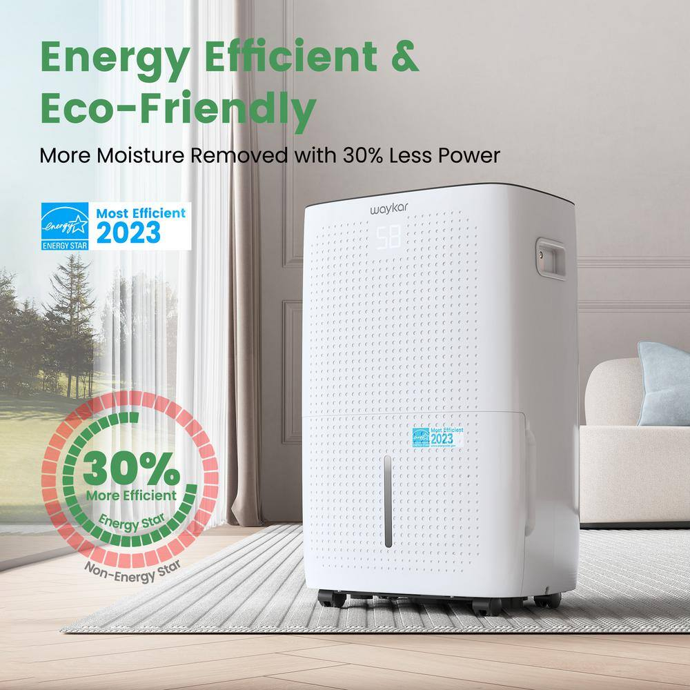 Sitvon 150 pt 7000 sq ft Whole House Dehumidifier in White - Energy Efficient, Built-in Pump