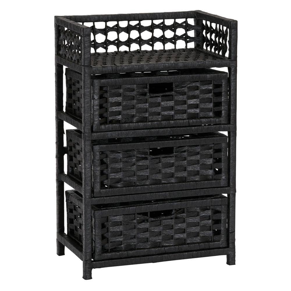 Household Essentials Paper Rope 3-Drawer Chest