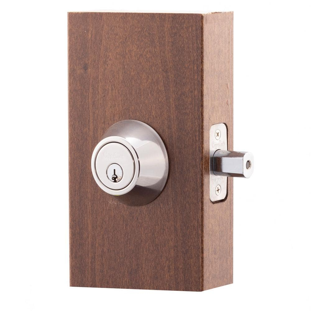 Copper Creek DB2410PS Single Cylinder Deadbolt, Polished Stainless, Key Lock