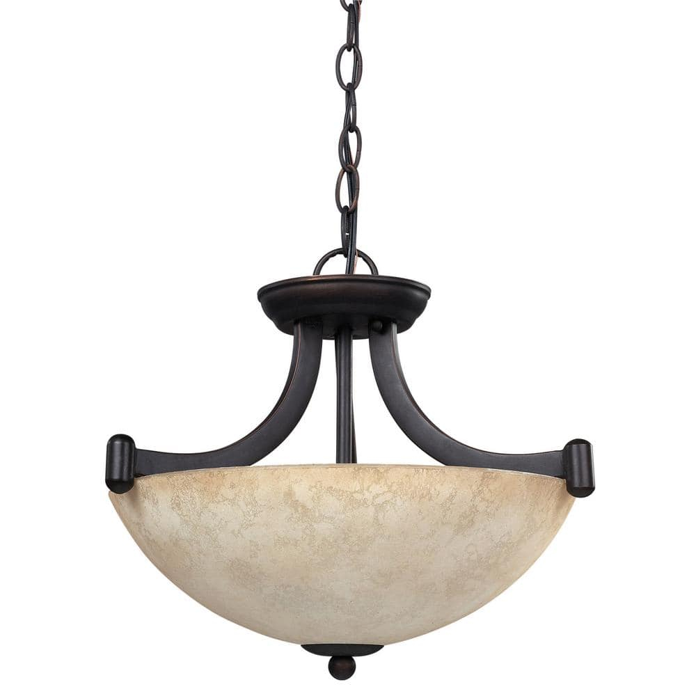 Canarm ICH375A03RA14 3 Light Warren Dual Large Pendant Light Fixture