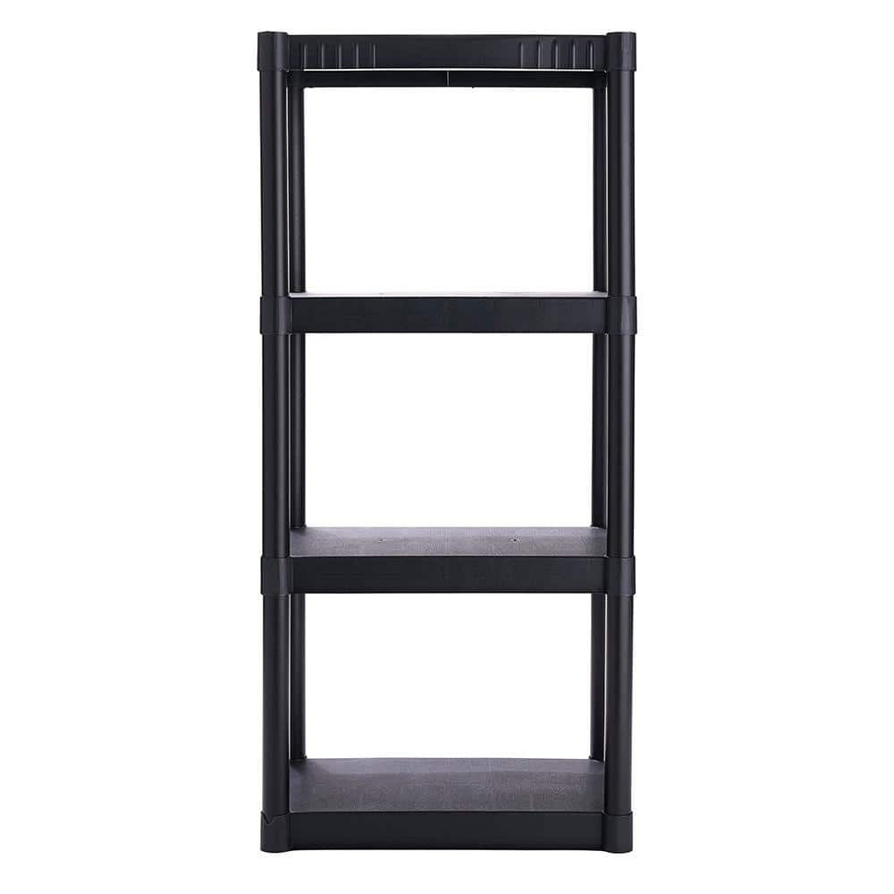 Plano 4-Shelf Standard Duty Plastic Storage Shelves, 48” x 21” x 14”, 200lb Capacity