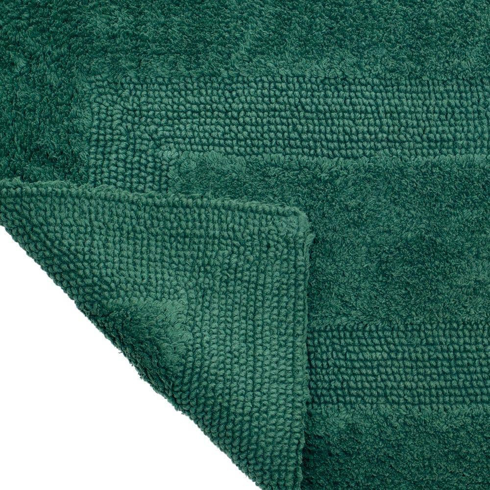 Bath Mat - 60x24-Inch Plush Cotton Bathroom Runner - Machine Washable Bath Mats for Bathroom, Kitchen, or Laundry Room by Lavish Home (Green)