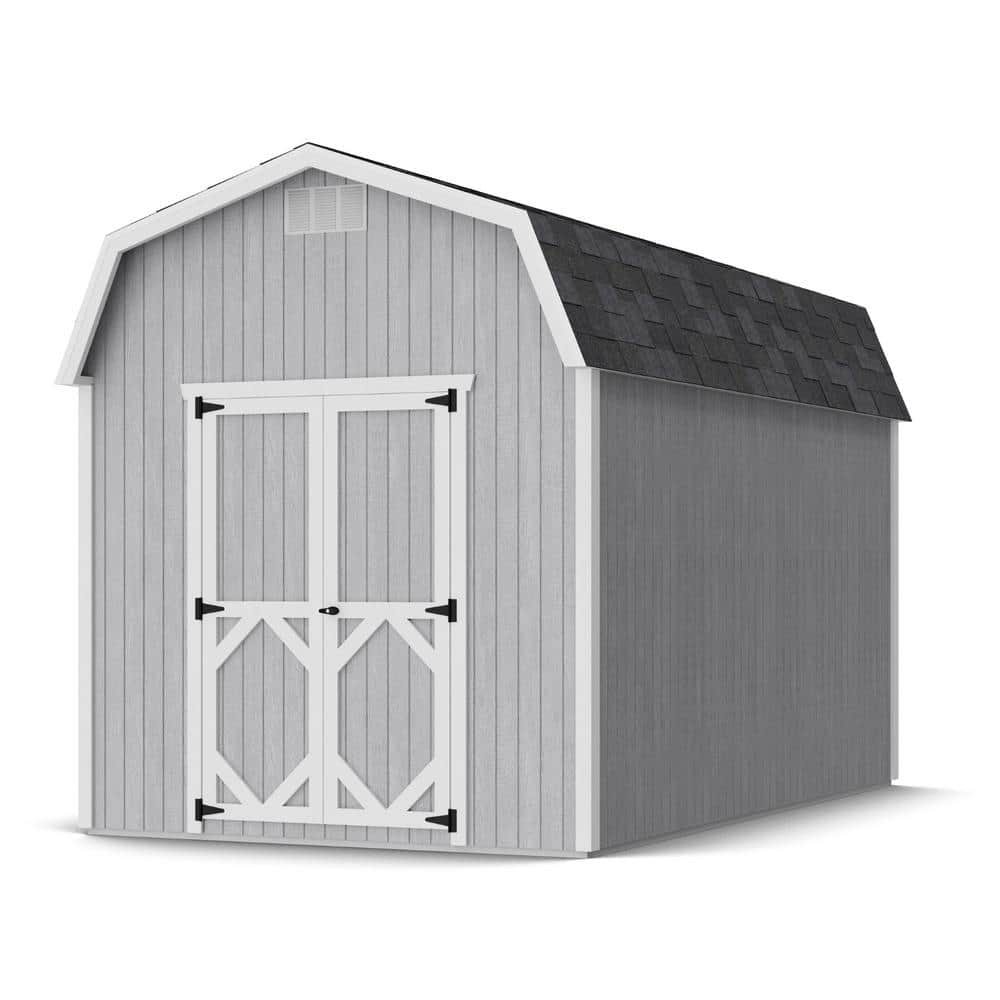 Little Cottage Co. 8x14 Classic Gambrel Barn with 6 ft. Sidewalls, Outdoor Wood Storage Shed Do-It-Yourself Precut Kit