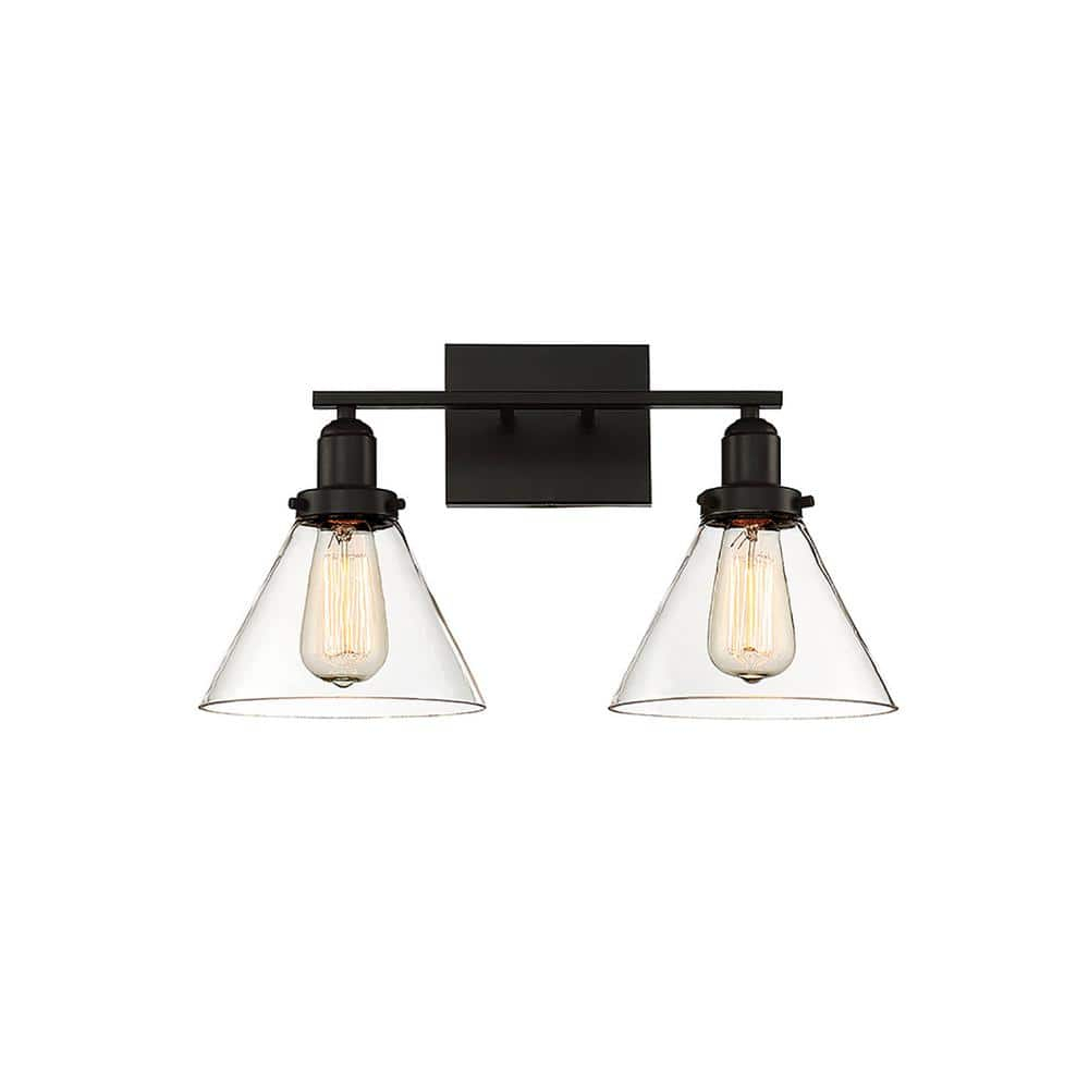 Savoy House Drake 2 - Light Vanity in  English Bronze