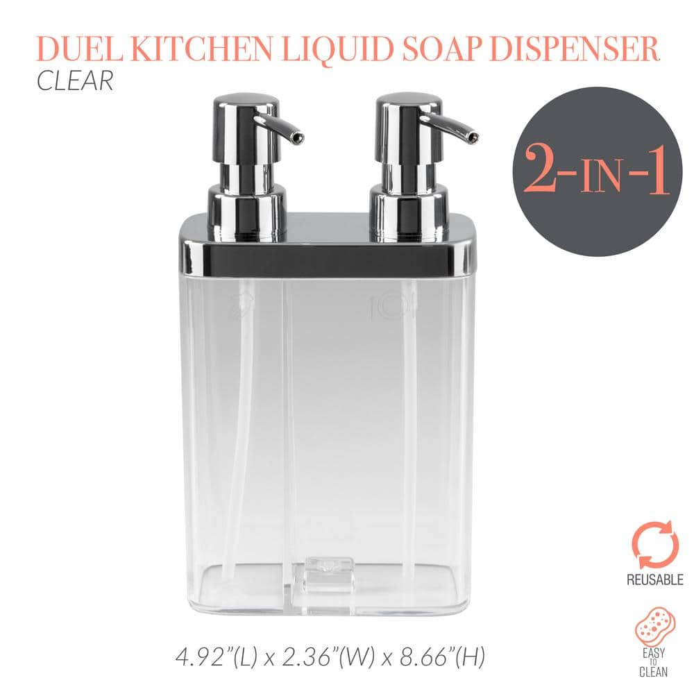 Kitchen Details Dual Pump Soap & Lotion Dispenser in Clear