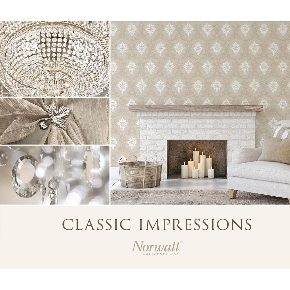 Patton Wallcovering Document Damask Wallpaper