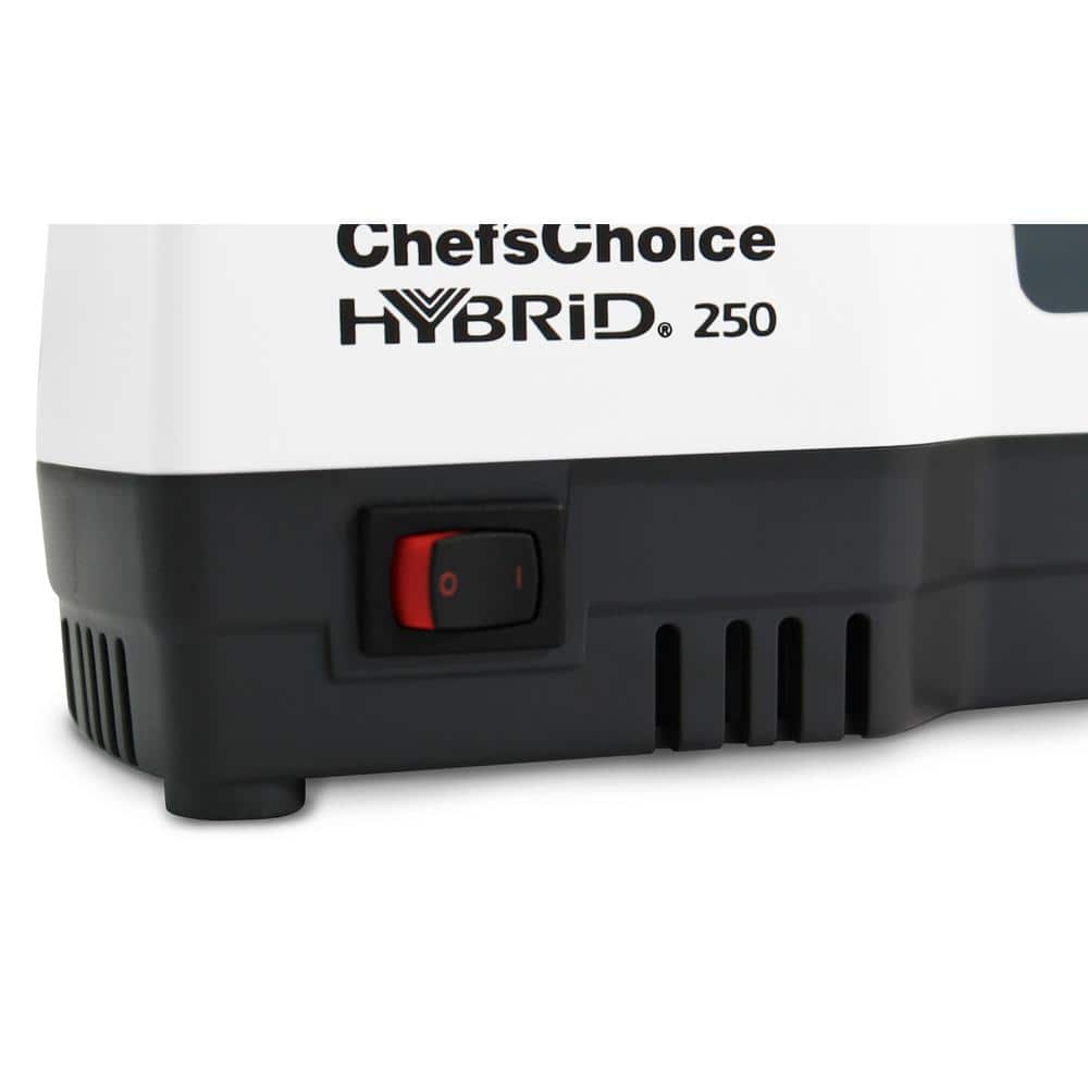 Chef'sChoice 3 Stage White Hybrid Knife Sharpener for 20 Degree Straight Edge and Serrated Knives