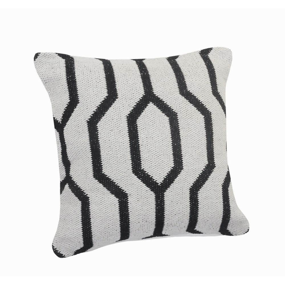 Ox Bay Geometric Throw Pillow, Black, 20 in., Counter per Pack 1