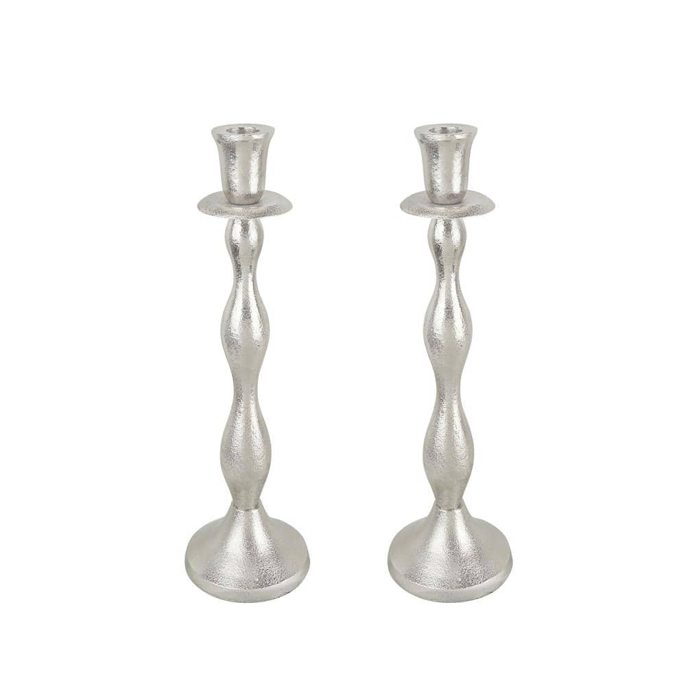 Aspen Creative Corporation 14.25'' H Aluminum Tabletop Candlestick (Set of 2)