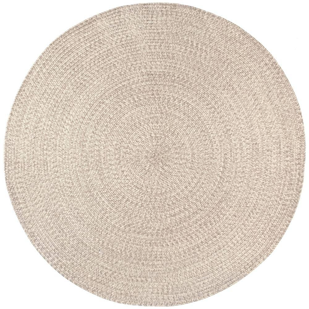 nuLOOM Wynn Braided Indoor/Outdoor Tan 5' Casual Round Rug